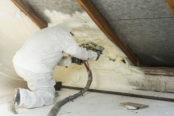image of a spray foam insulation by an insulation technician in colorado