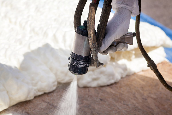 image of spray foam insulation installation