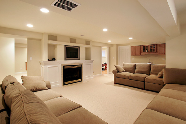 image of finished basement