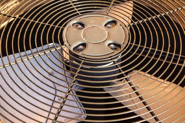 air conditioner condenser fan close up