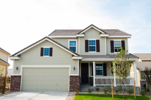 image of a colorado home in winter depicting thermal envelope of insulation upgrade