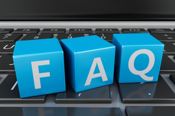 FAQ spelled using blue letter dice depicting off gassing spray foam insulation