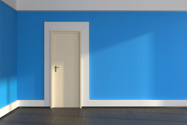 image of a blue wall depicting cold walls and insulation