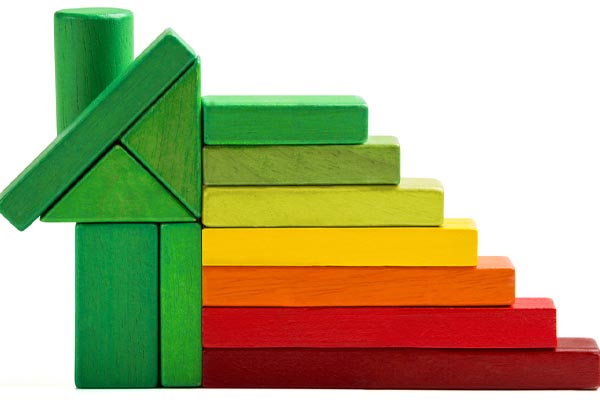 efficiency rating depicting energy efficient home