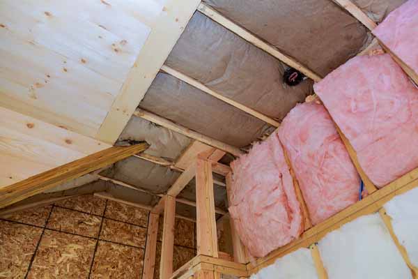 image of attic loft insulation and fiberglass