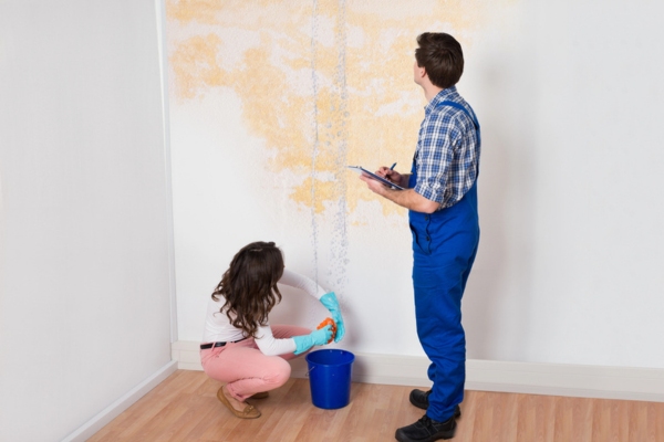 leaking ceiling due to plumbing problems