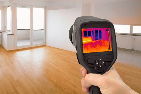 image of an energy audit depicting thermal heat loss