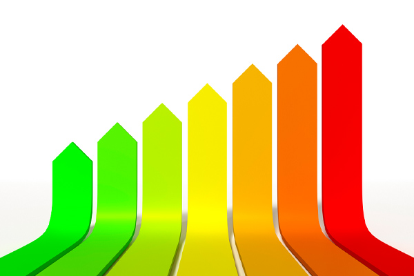 image of efficiency rating depicting energy-efficient spray foam insulation