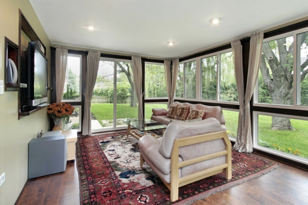 Sunroom with an outside view