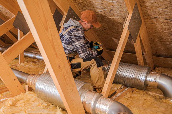 image of an attic insulation inspection