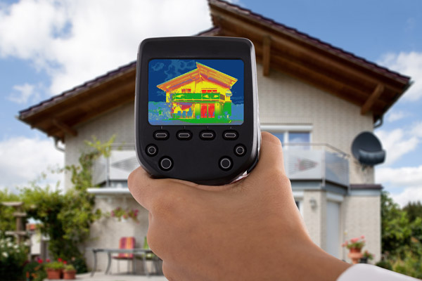 image of thermal camera depicting thermal bridging and home efficiency