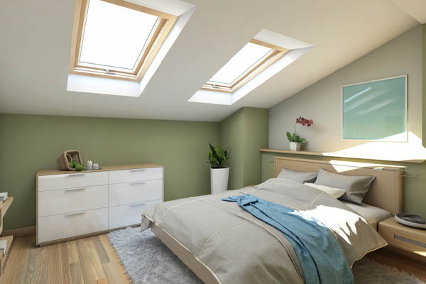 image of an attic room depicting a hot roof