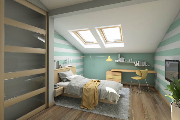 image of an attic room