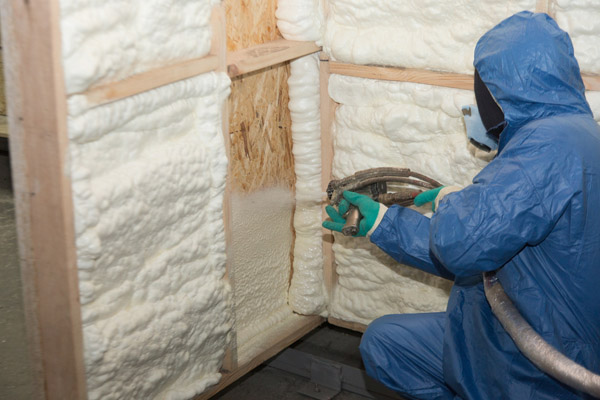 image of spray foam insulation installation by fort collins colorado insulation company