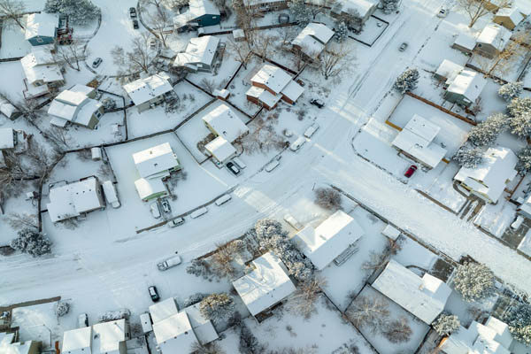 image of fort collins colorado in winter depicting cold climate