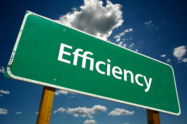 the word efficiency depicting insulation and efficient home