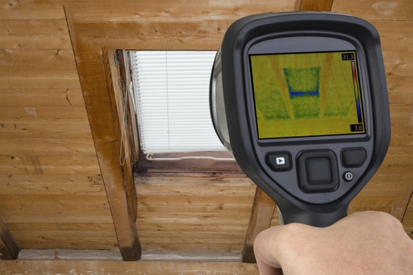 infrared camera used to check attic insulation