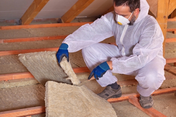 professional insulation installation in the attic