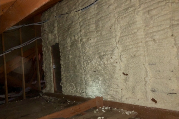 Attic insulation by Ascend Construction