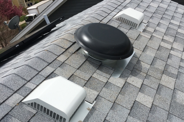 Whole house fan vent on the roof
