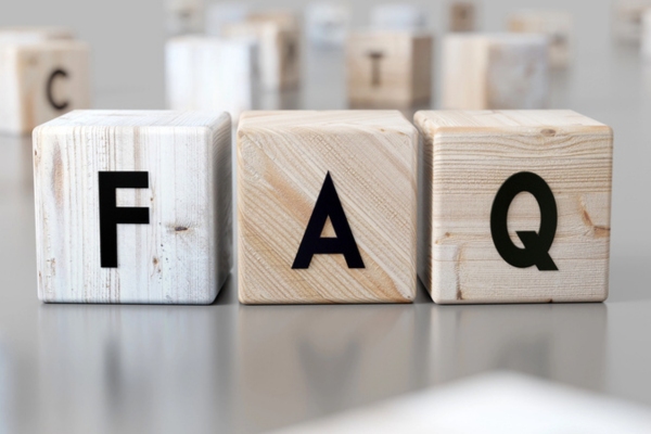 FAQ spelled using wooden blocks depicting Keep House Cool in Summer questions