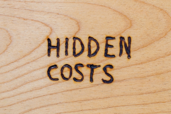 HIDDEN COSTS written on wood depicting Poor Insulation