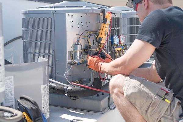 installing heat pump heating and cooling system