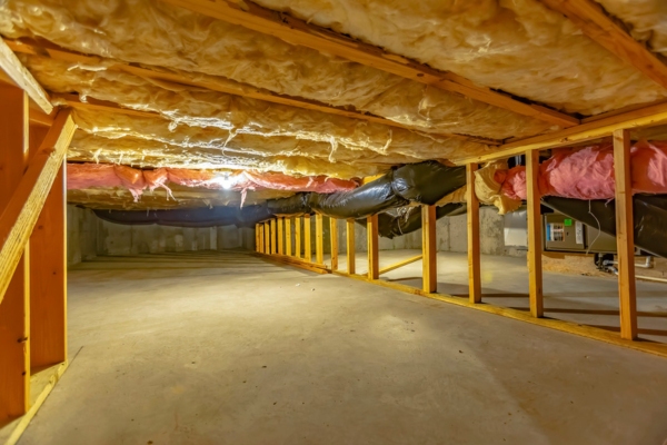 insulation in crawl space at home