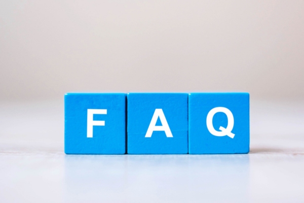 FAQ spelled using blue letter dice depicting Whole House Fan and Insulation questions