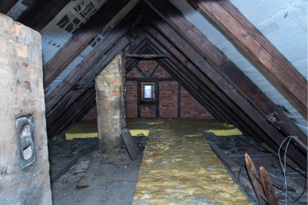attic of an old house
